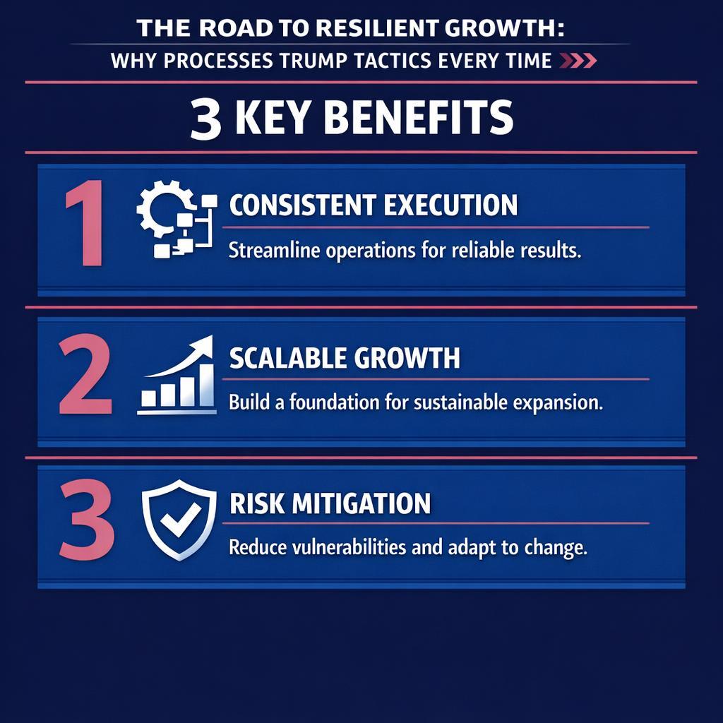 The Road to Resilient Growth: Why Processes Trump Tactics Every Time — key stats, steps and framework infographic for B2B revenue teams | Revspire