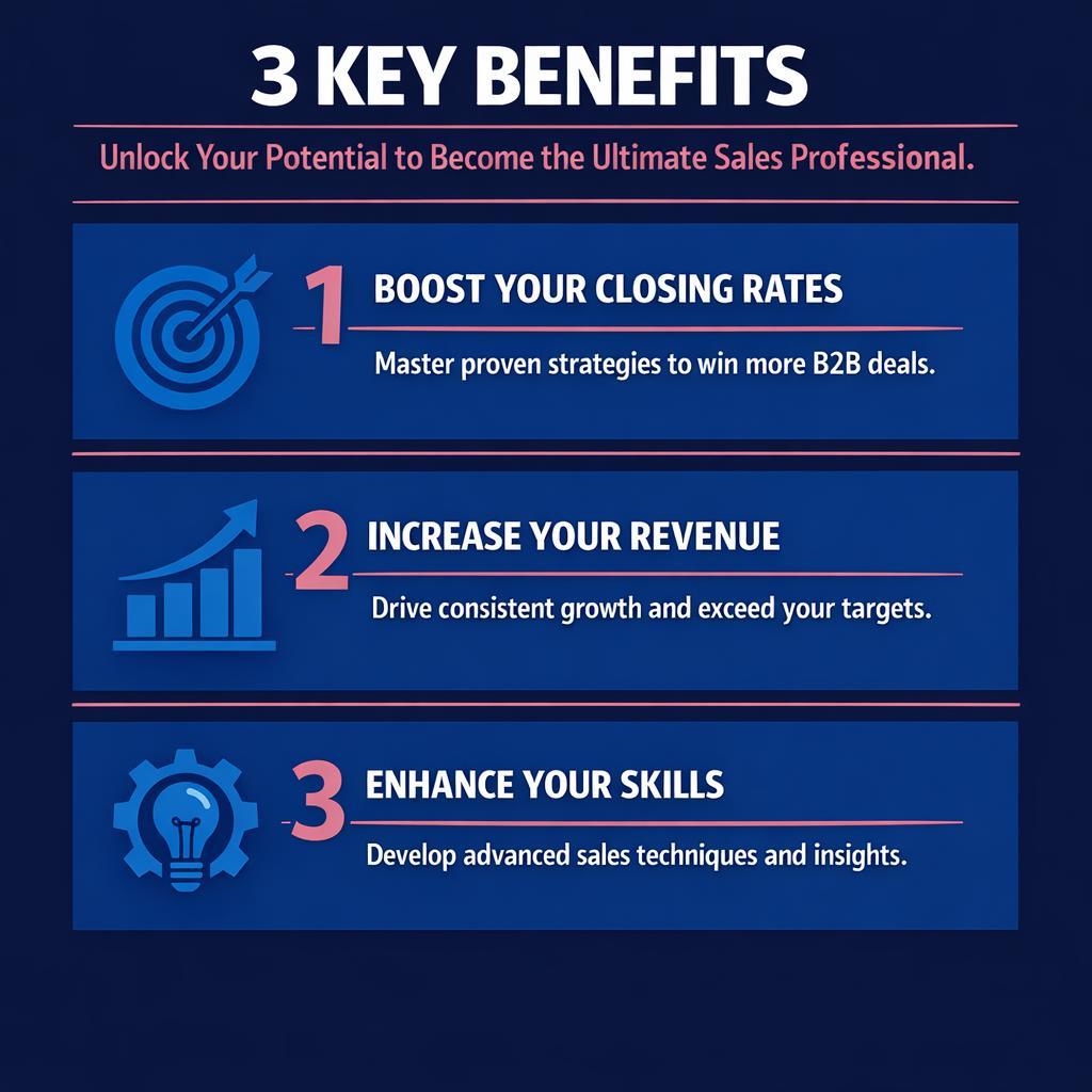 Unlock Your Potential to Become the Ultimate Sales Professional — key stats, steps and framework infographic for B2B revenue teams | Revspire