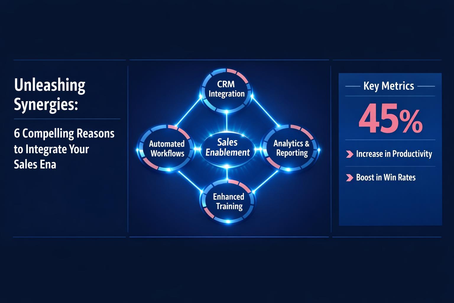 Unleashing Synergies: 6 Compelling Reasons to Integrate Your Sales Enablement Platform with CRM — infographic guide for B2B sales and revenue teams | Revspire