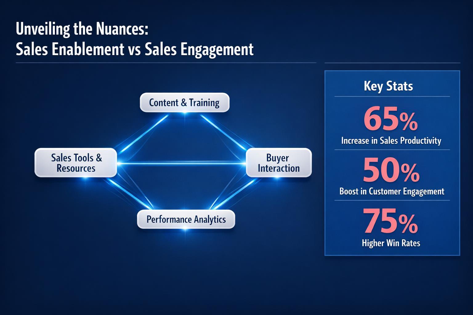 Unveiling the Nuances: Sales Enablement vs Sales Engagement — infographic guide for B2B sales and revenue teams | Revspire