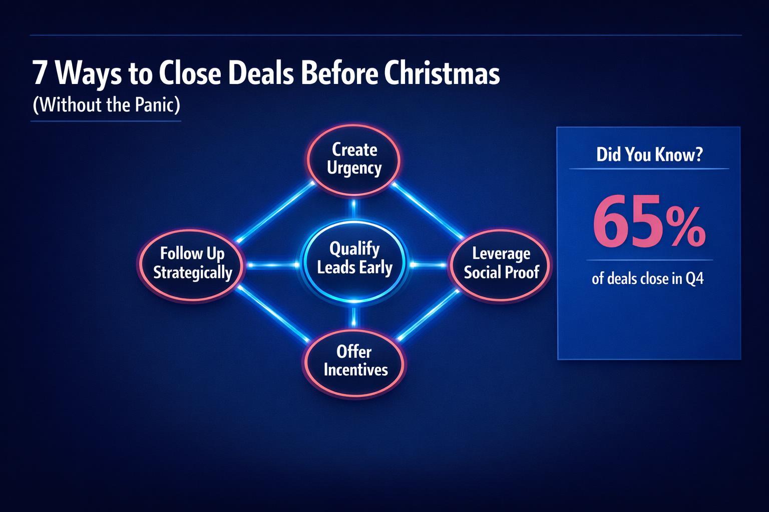 7 Ways to Close Deals Before Christmas (Without the Panic) — infographic guide for B2B sales and revenue teams | Revspire
