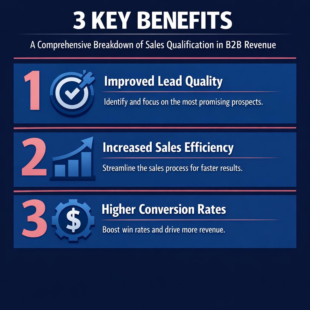 A Comprehensive Breakdown of Sales Qualification in — key stats, steps and framework infographic for B2B revenue teams | Revspire