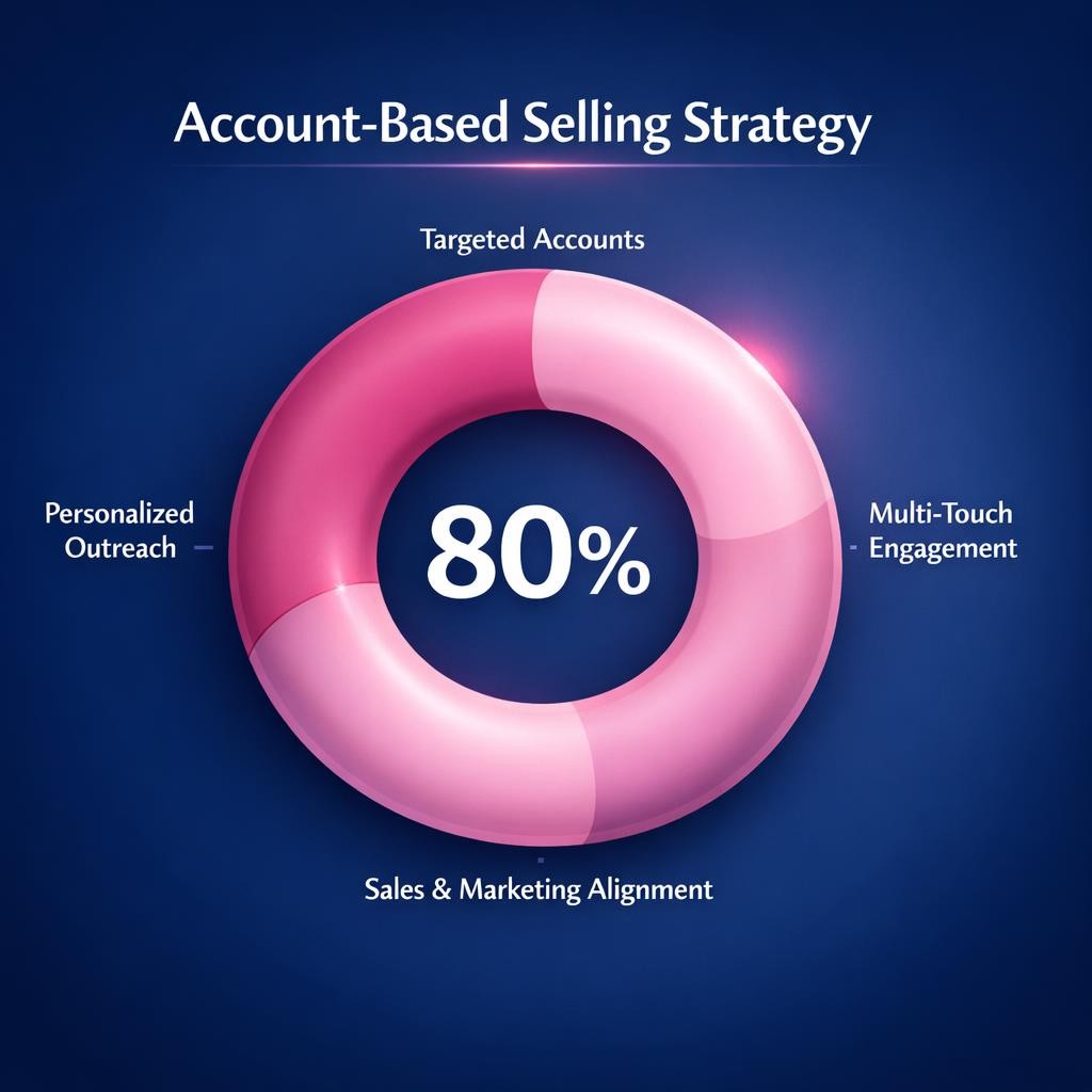 Account-Based Selling Strategy — key stats, steps and framework infographic for B2B revenue teams | Revspire