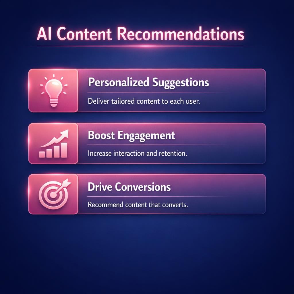 AI Content Recommendations — key stats, steps and framework infographic for B2B revenue teams | Revspire