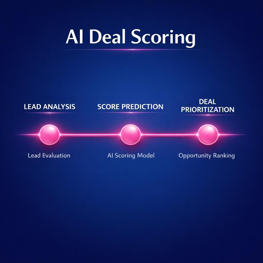 AI Deal Scoring — key stats, steps and framework infographic for B2B revenue teams | Revspire