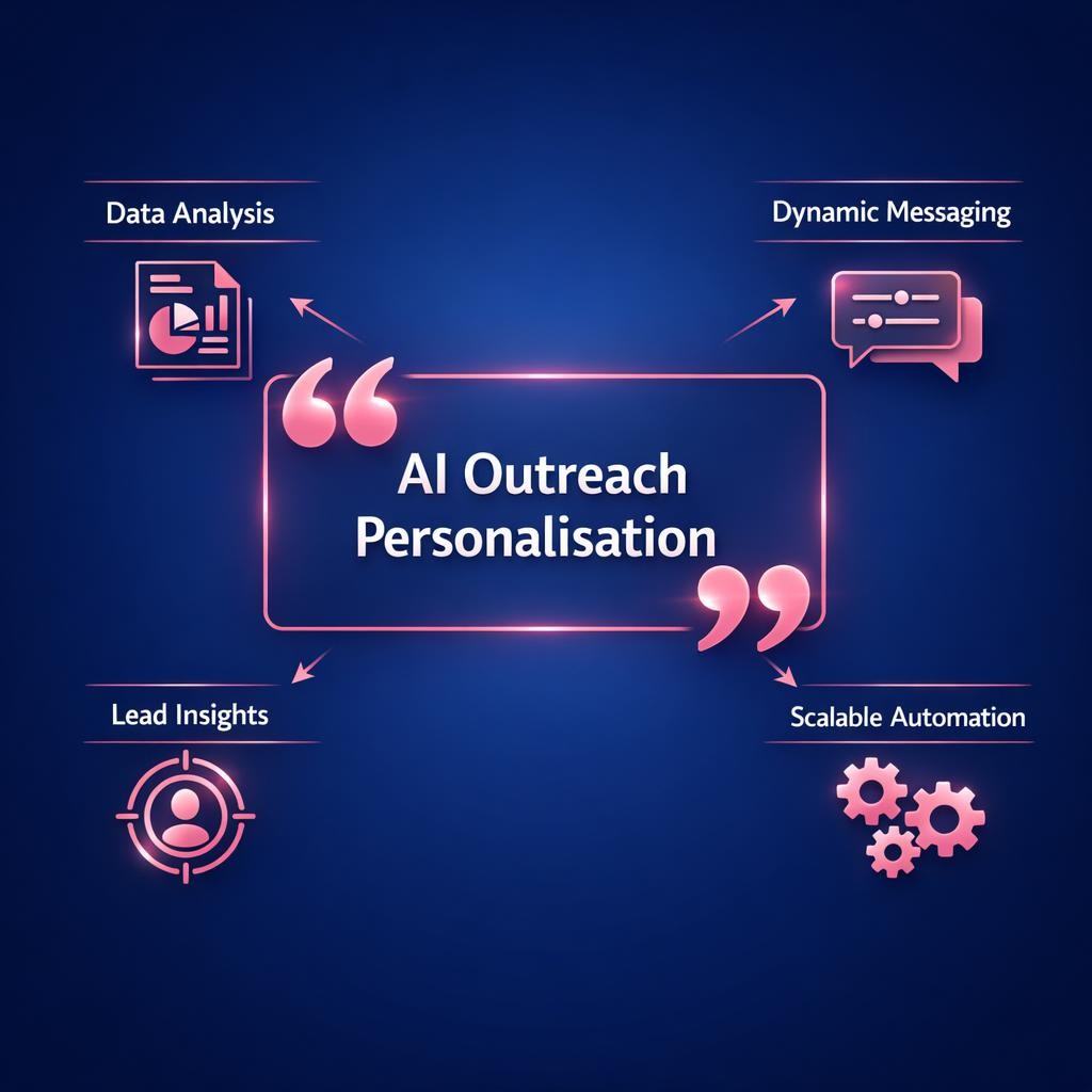 AI Outreach Personalisation — key stats, steps and framework infographic for B2B revenue teams | Revspire