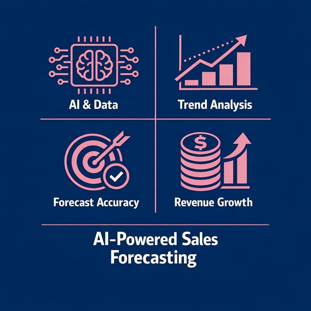 AI-Powered Sales Forecasting — key stats, steps and framework infographic for B2B revenue teams | Revspire