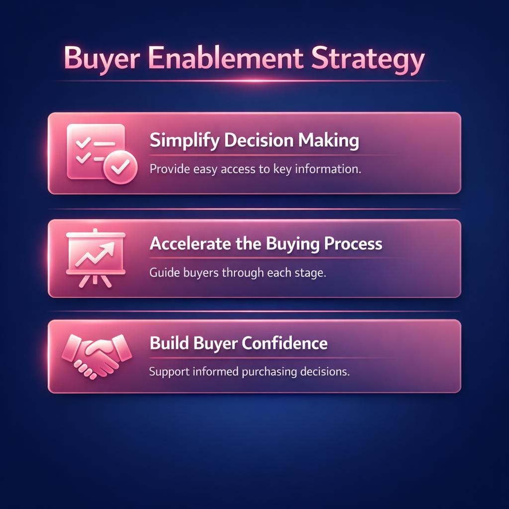 Buyer Enablement Strategy — key stats, steps and framework infographic for B2B revenue teams | Revspire