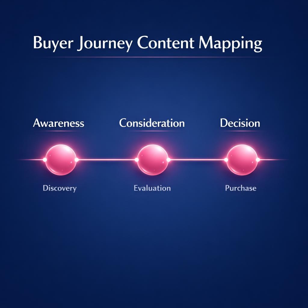Buyer Journey Content Mapping — key stats, steps and framework infographic for B2B revenue teams | Revspire