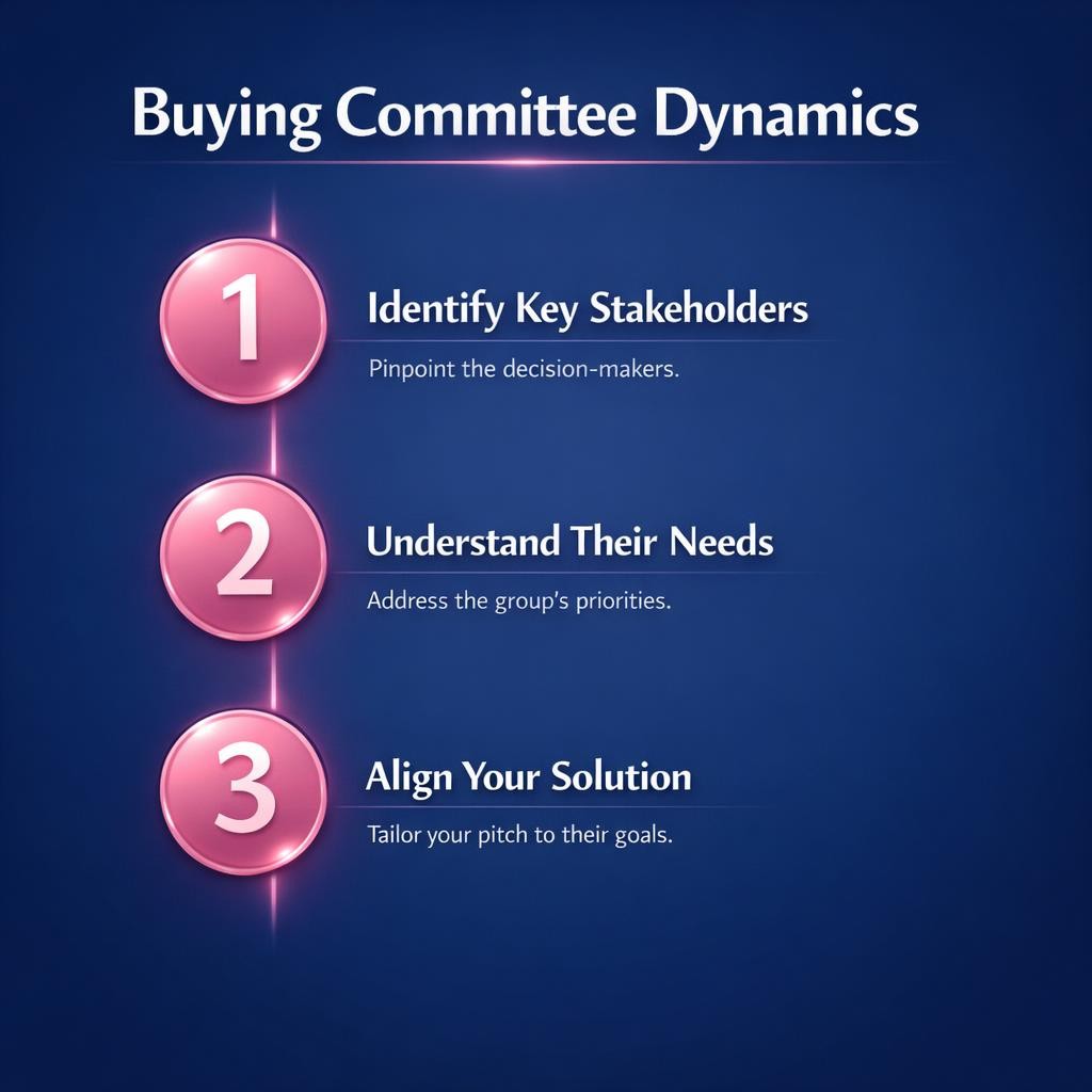 Buying Committee Dynamics — key stats, steps and framework infographic for B2B revenue teams | Revspire