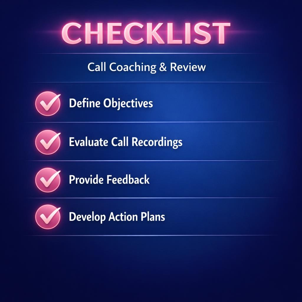 Call Coaching and Review — key stats, steps and framework infographic for B2B revenue teams | Revspire