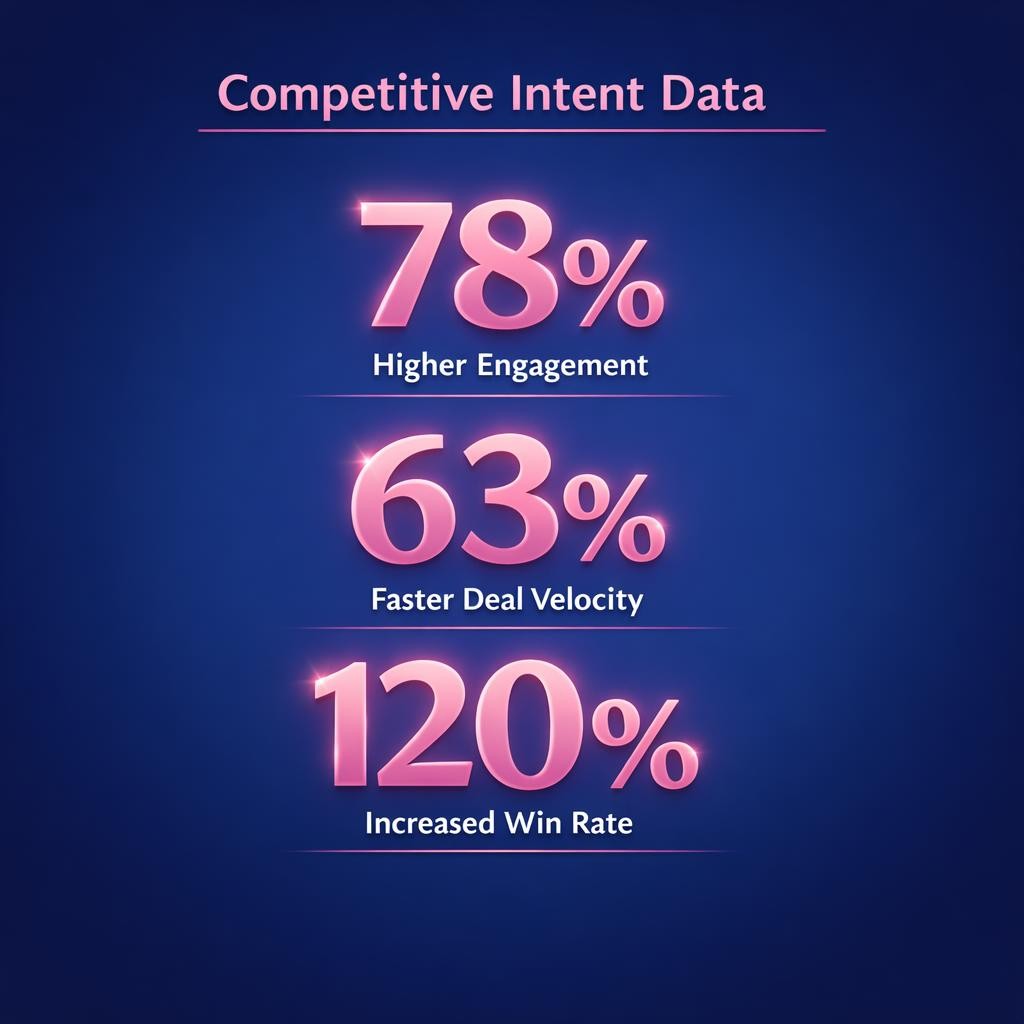Competitive Intent Data — key stats, steps and framework infographic for B2B revenue teams | Revspire