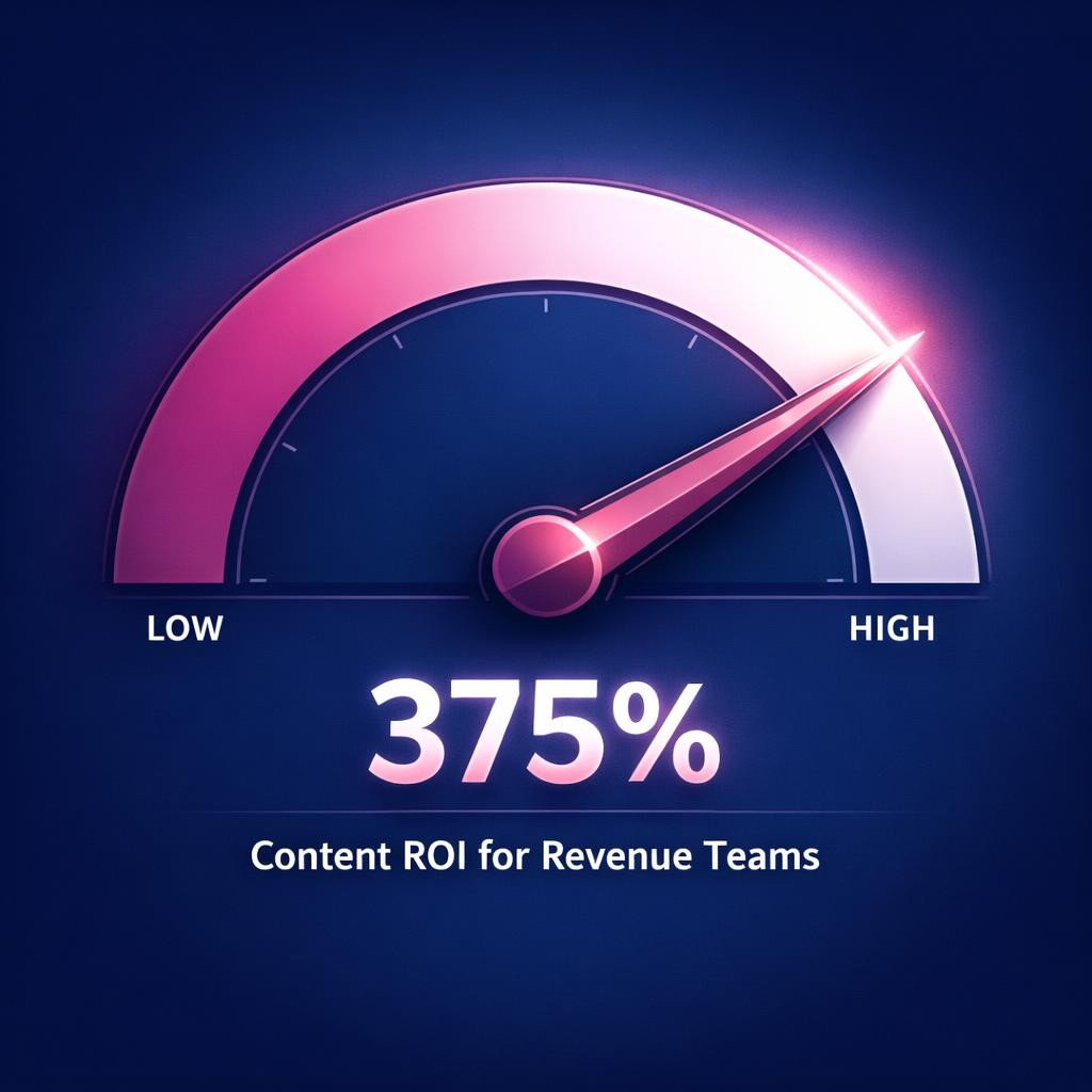 Content ROI for Revenue Teams — key stats, steps and framework infographic for B2B revenue teams | Revspire