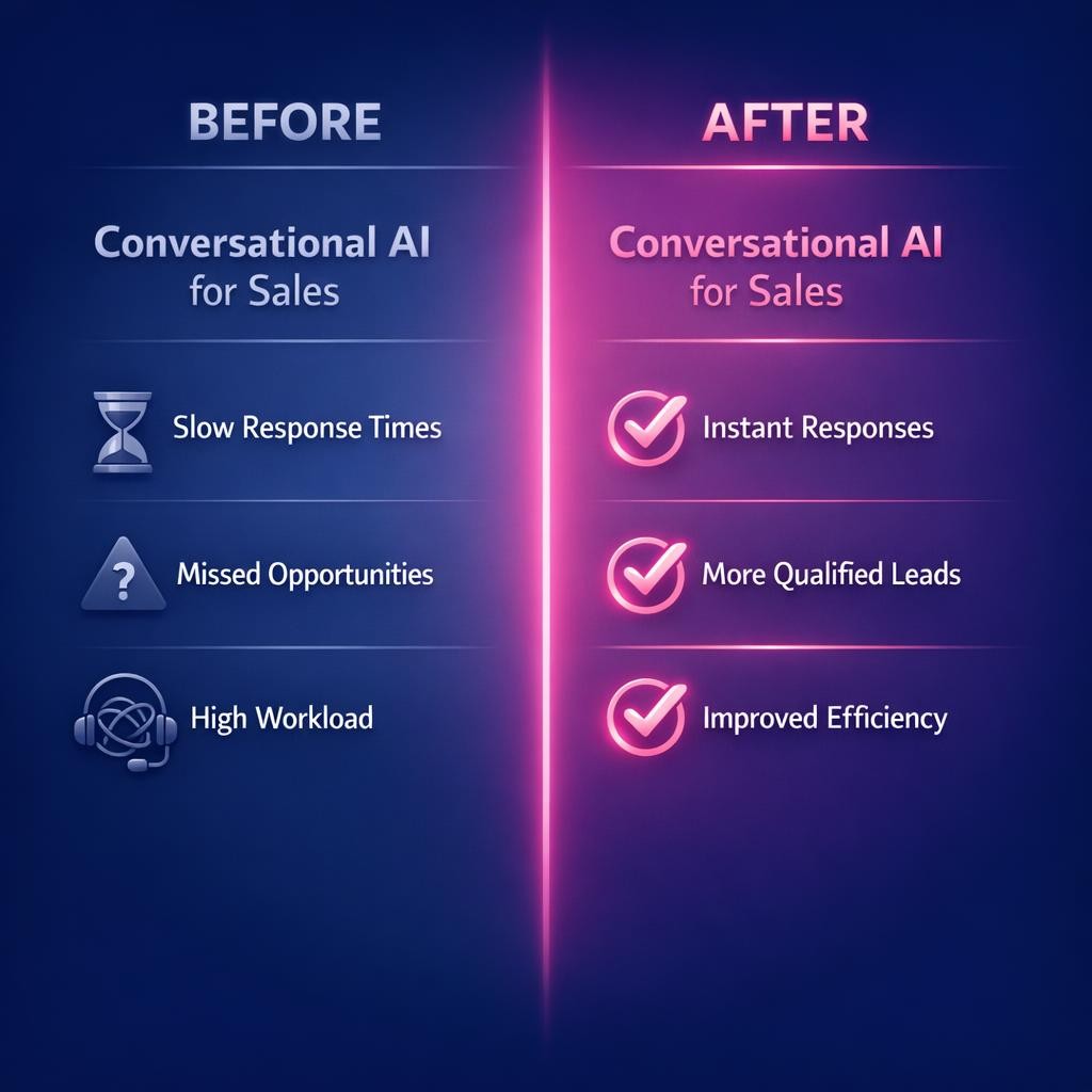 Conversational AI for Sales — key stats, steps and framework infographic for B2B revenue teams | Revspire