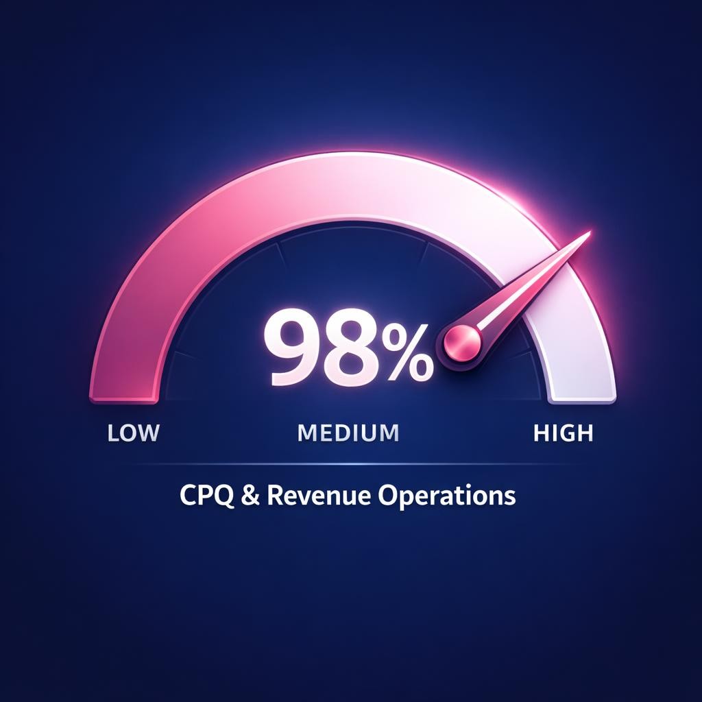 CPQ and Revenue Operations — key stats, steps and framework infographic for B2B revenue teams | Revspire