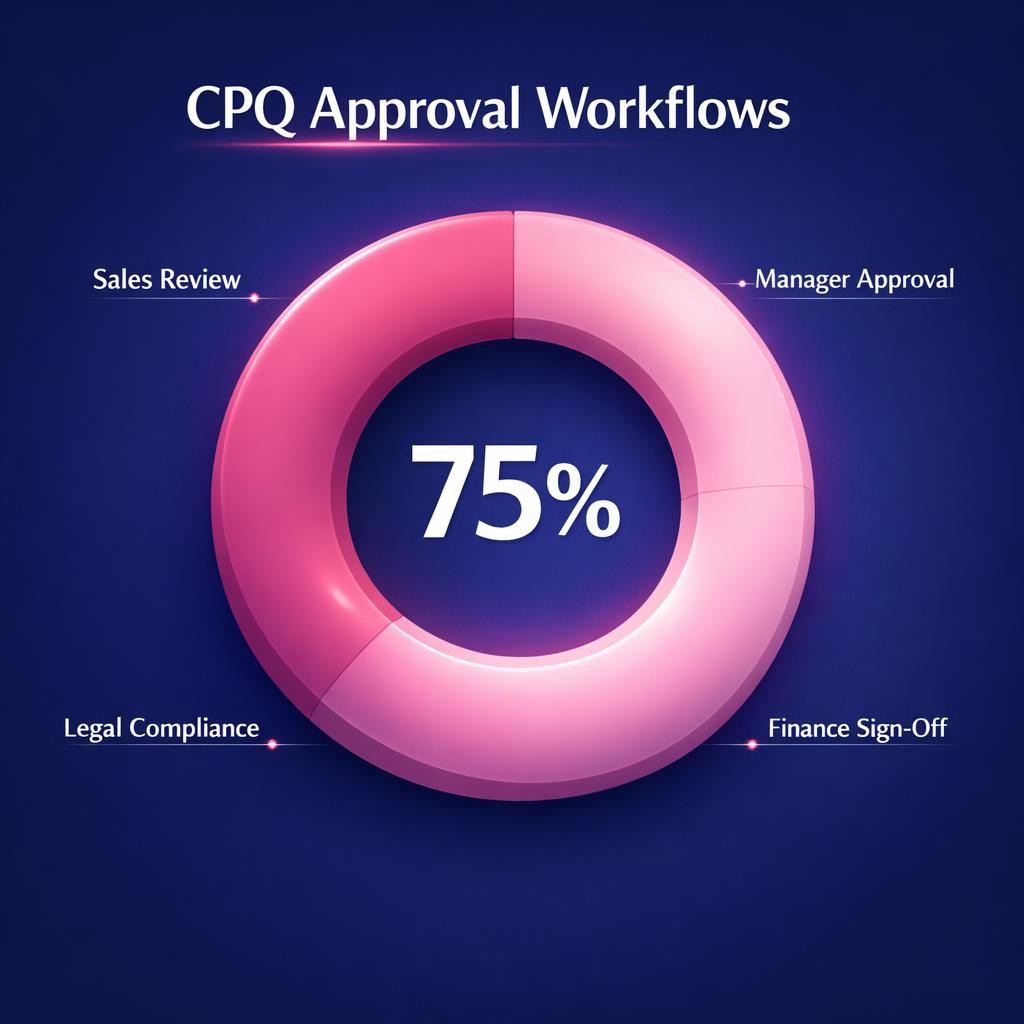 CPQ Approval Workflows — key stats, steps and framework infographic for B2B revenue teams | Revspire