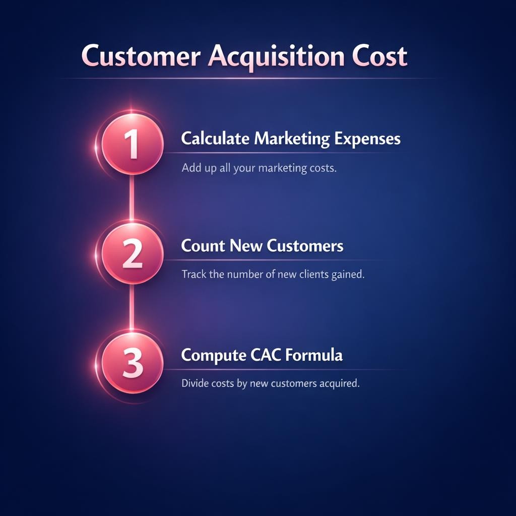 Customer Acquisition Cost — key stats, steps and framework infographic for B2B revenue teams | Revspire