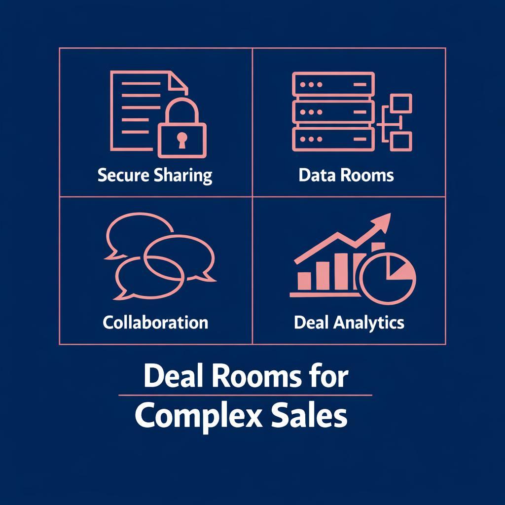 Deal Rooms for Complex Sales — key stats, steps and framework infographic for B2B revenue teams | Revspire