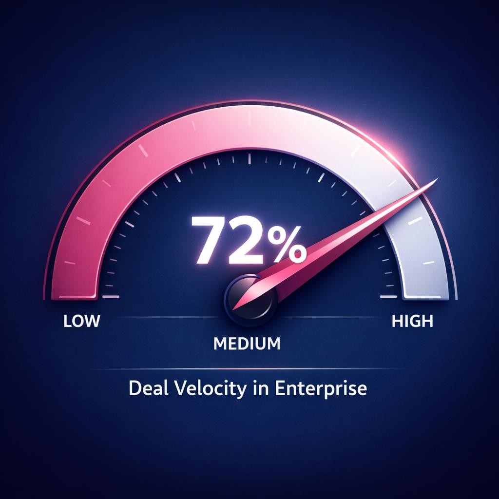 Deal Velocity in Enterprise — key stats, steps and framework infographic for B2B revenue teams | Revspire