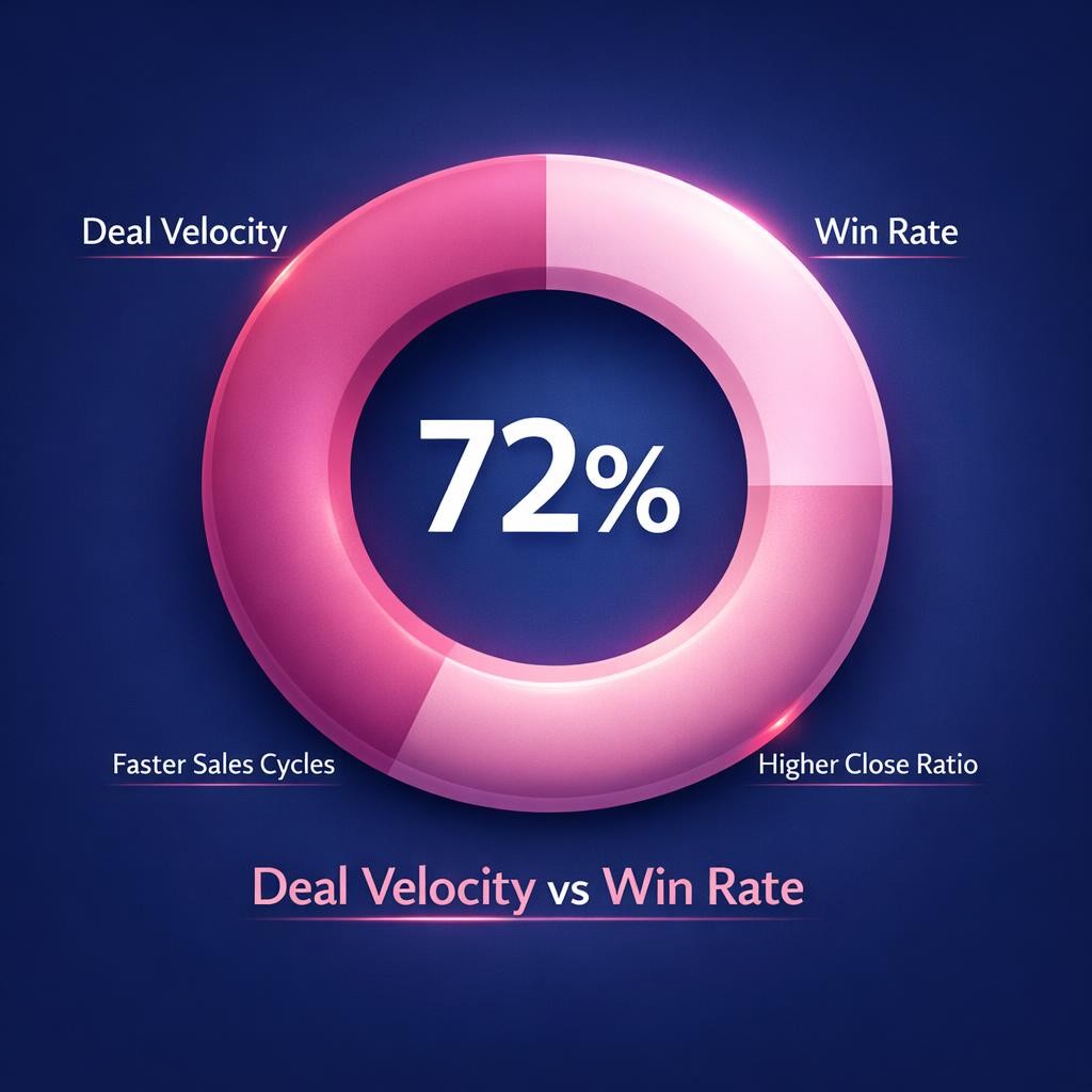 Deal Velocity vs Win Rate — key stats, steps and framework infographic for B2B revenue teams | Revspire