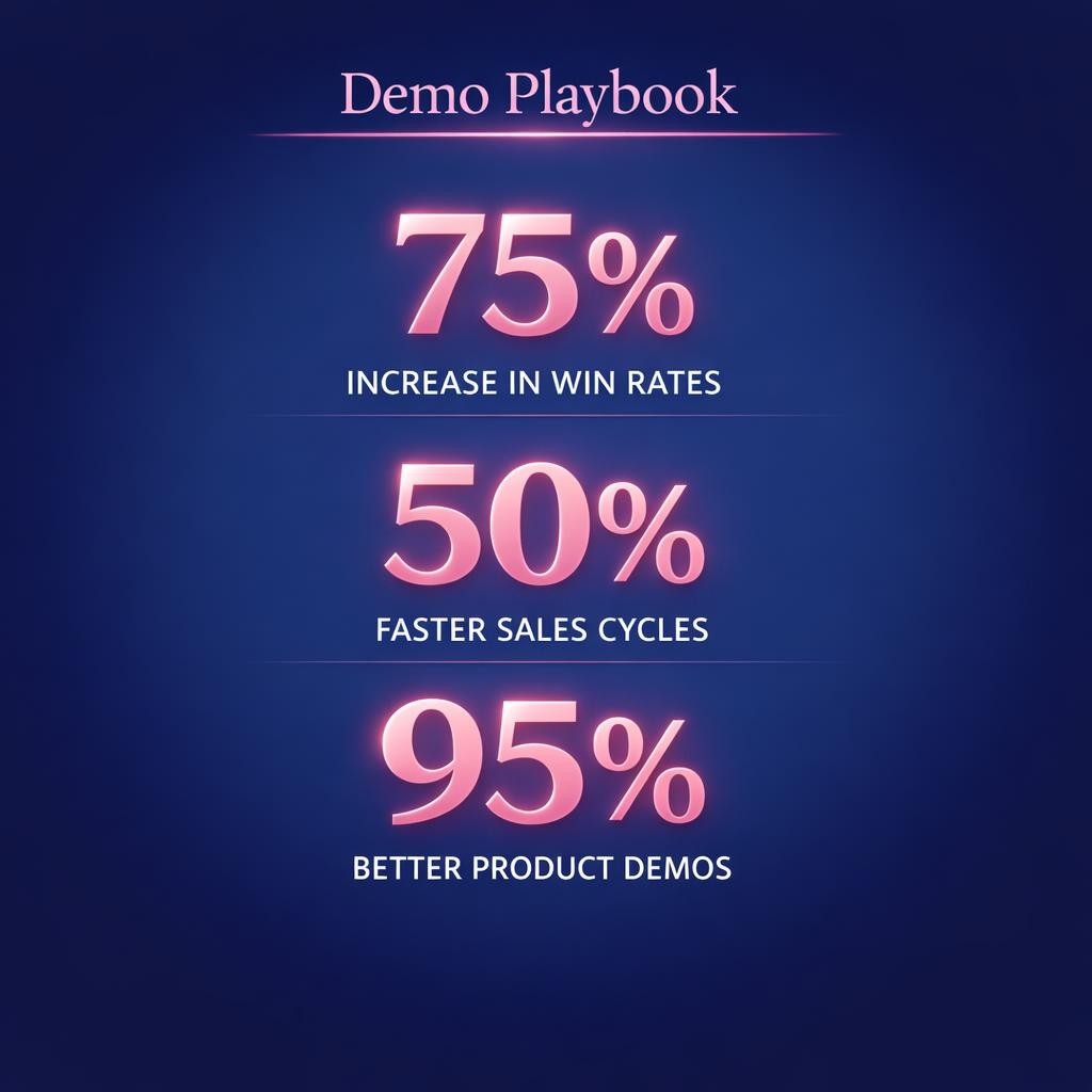 Demo Playbook — key stats, steps and framework infographic for B2B revenue teams | Revspire