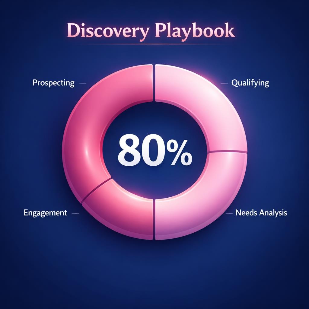 Discovery Playbook — key stats, steps and framework infographic for B2B revenue teams | Revspire