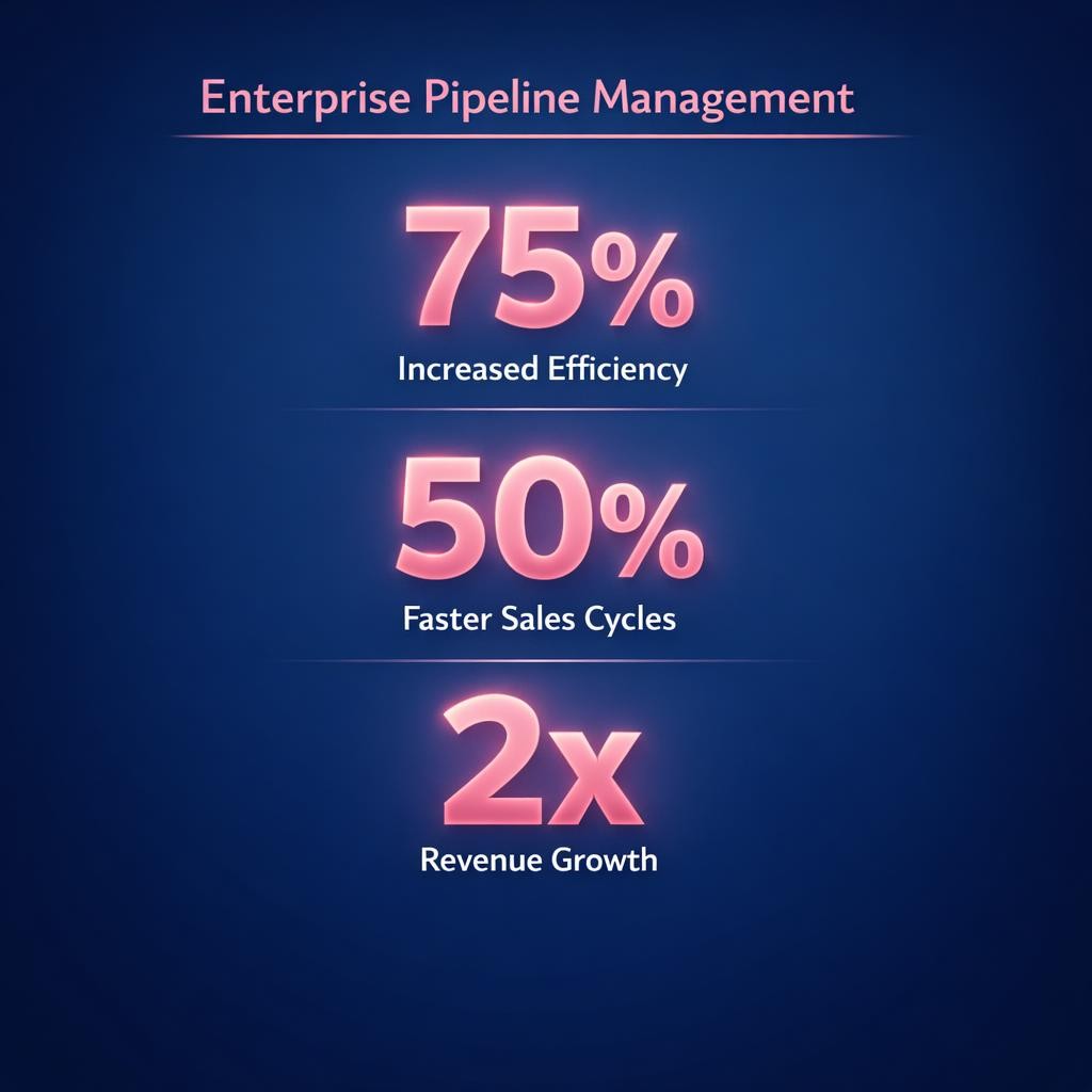 Enterprise Pipeline Management — key stats, steps and framework infographic for B2B revenue teams | Revspire