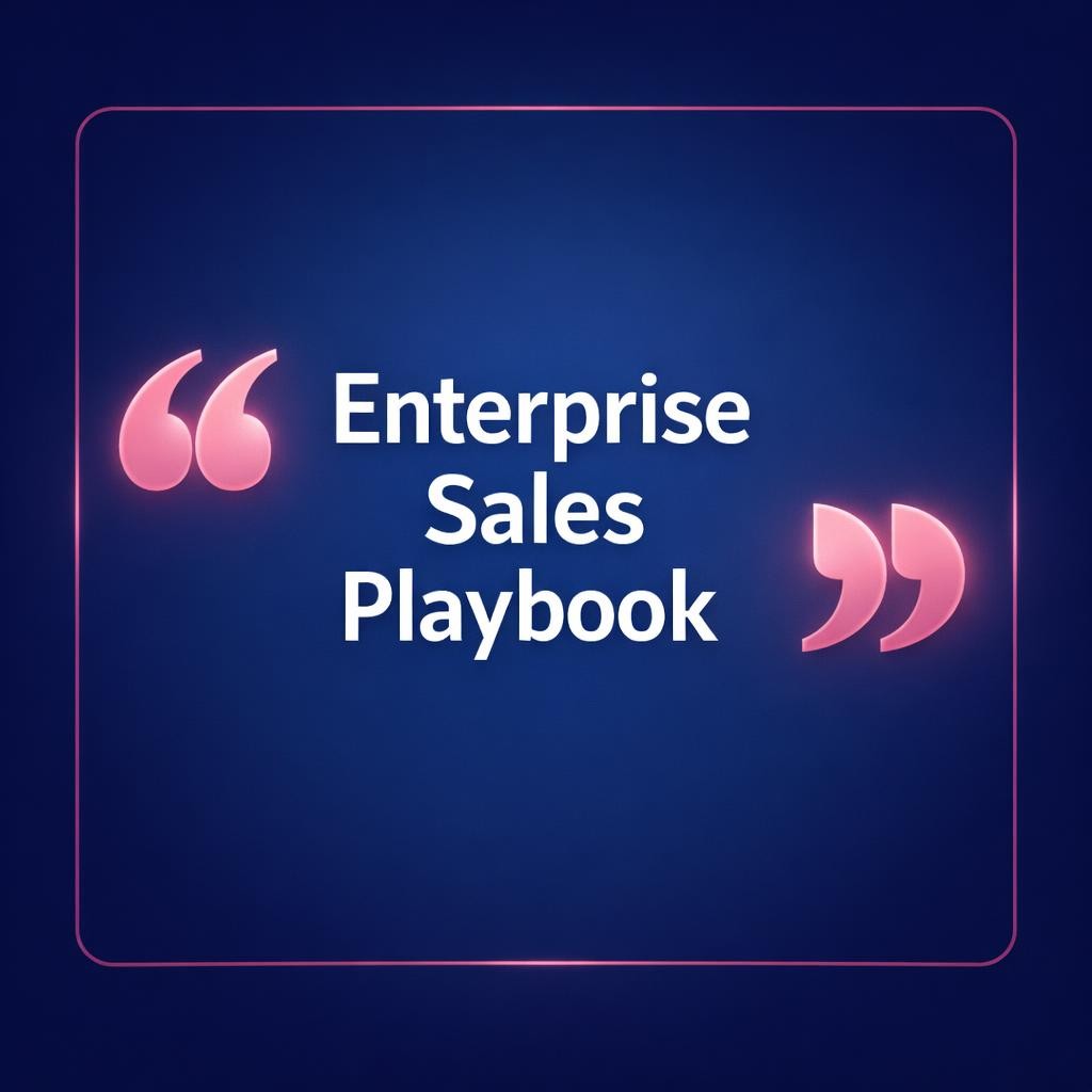 Enterprise Sales Playbook — key stats, steps and framework infographic for B2B revenue teams | Revspire