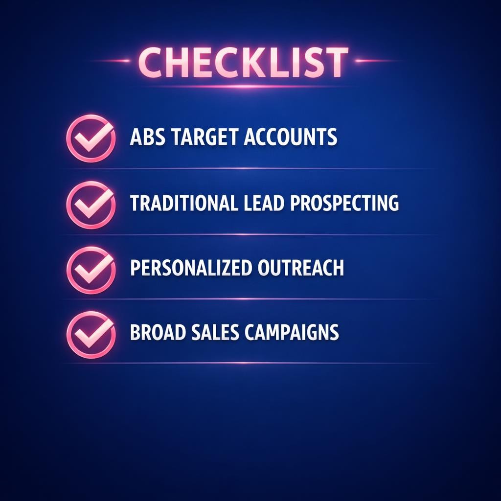 ABS vs Traditional Sales — key stats, steps and framework infographic for B2B revenue teams | Revspire