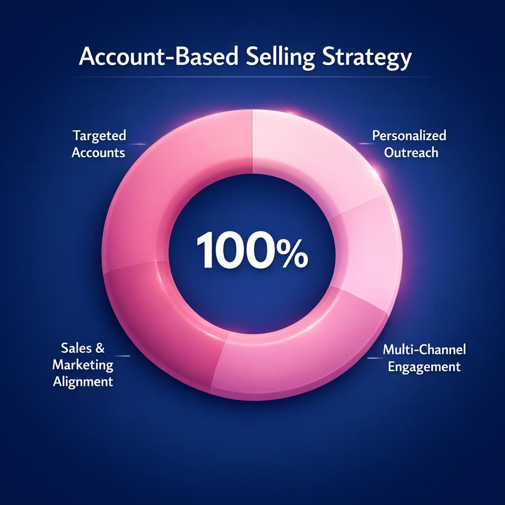 Account-Based Selling Strategy — key stats, steps and framework infographic for B2B revenue teams | Revspire