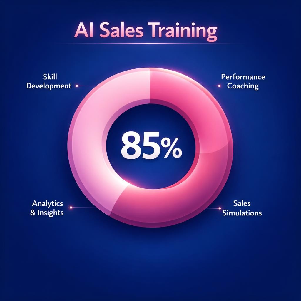 AI Sales Training — key stats, steps and framework infographic for B2B revenue teams | Revspire