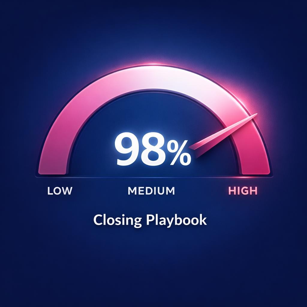 Closing Playbook — key stats, steps and framework infographic for B2B revenue teams | Revspire