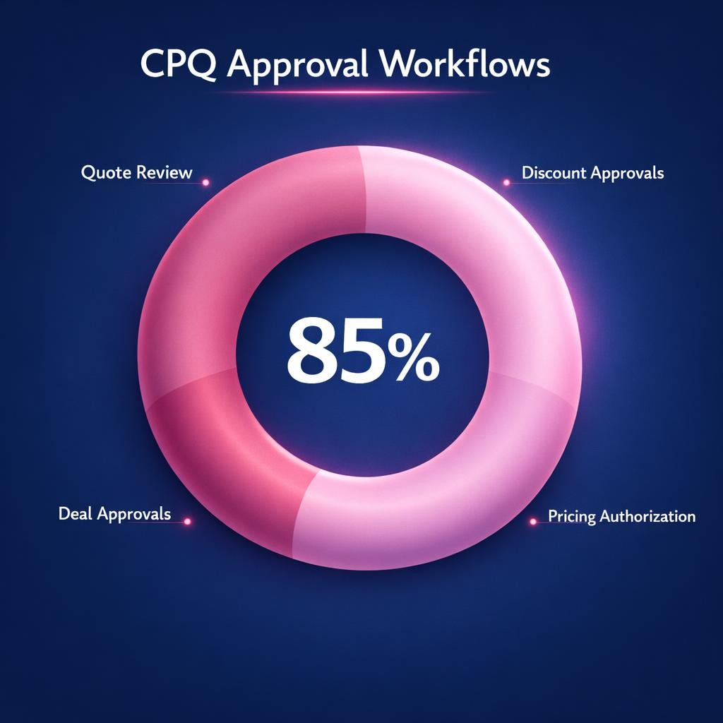 CPQ Approval Workflows — key stats, steps and framework infographic for B2B revenue teams | Revspire