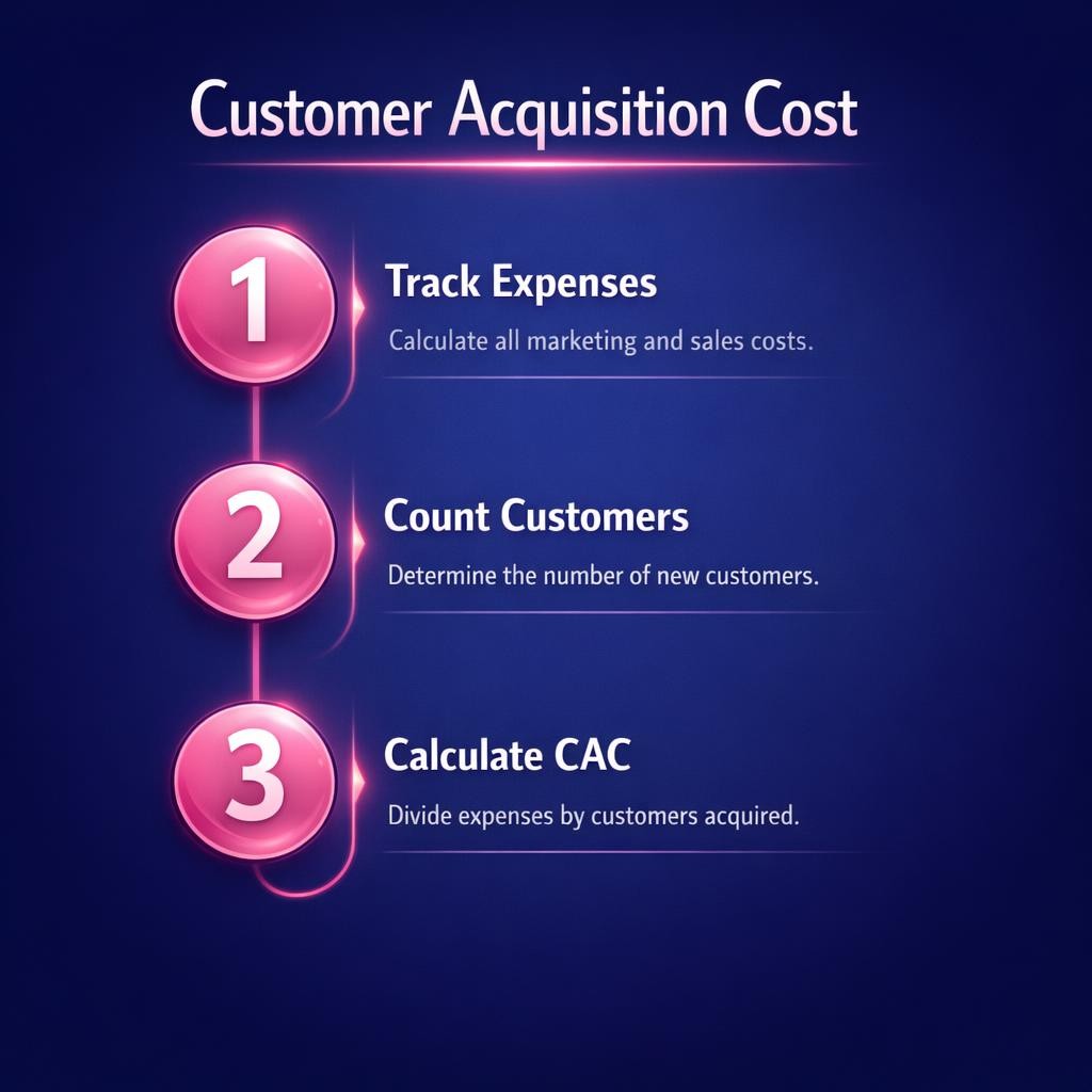 Customer Acquisition Cost — key stats, steps and framework infographic for B2B revenue teams | Revspire