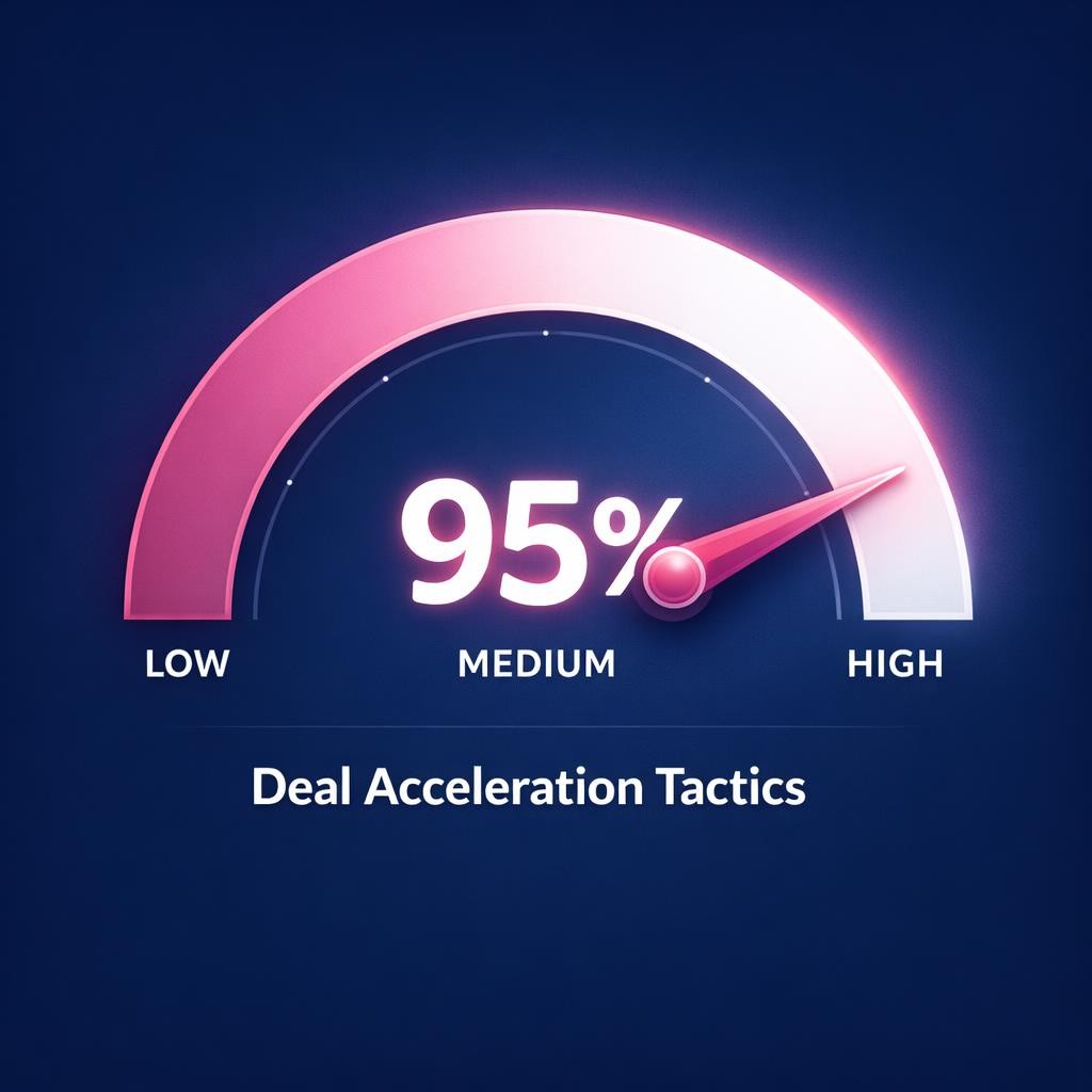 Deal Acceleration Tactics — key stats, steps and framework infographic for B2B revenue teams | Revspire