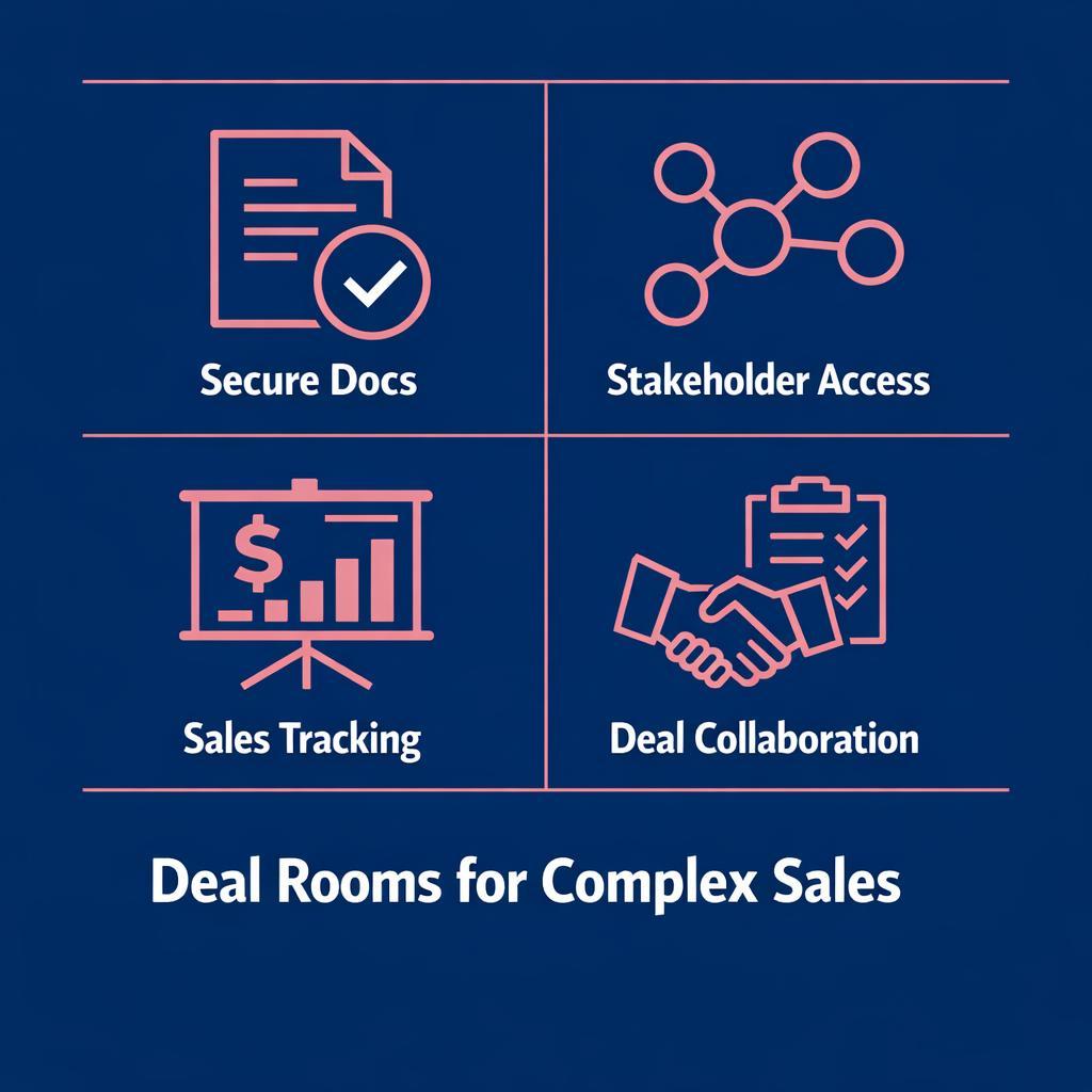 Deal Rooms for Complex Sales — key stats, steps and framework infographic for B2B revenue teams | Revspire