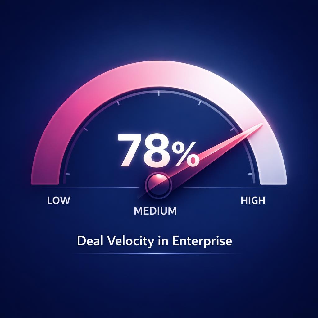 Deal Velocity in Enterprise — key stats, steps and framework infographic for B2B revenue teams | Revspire