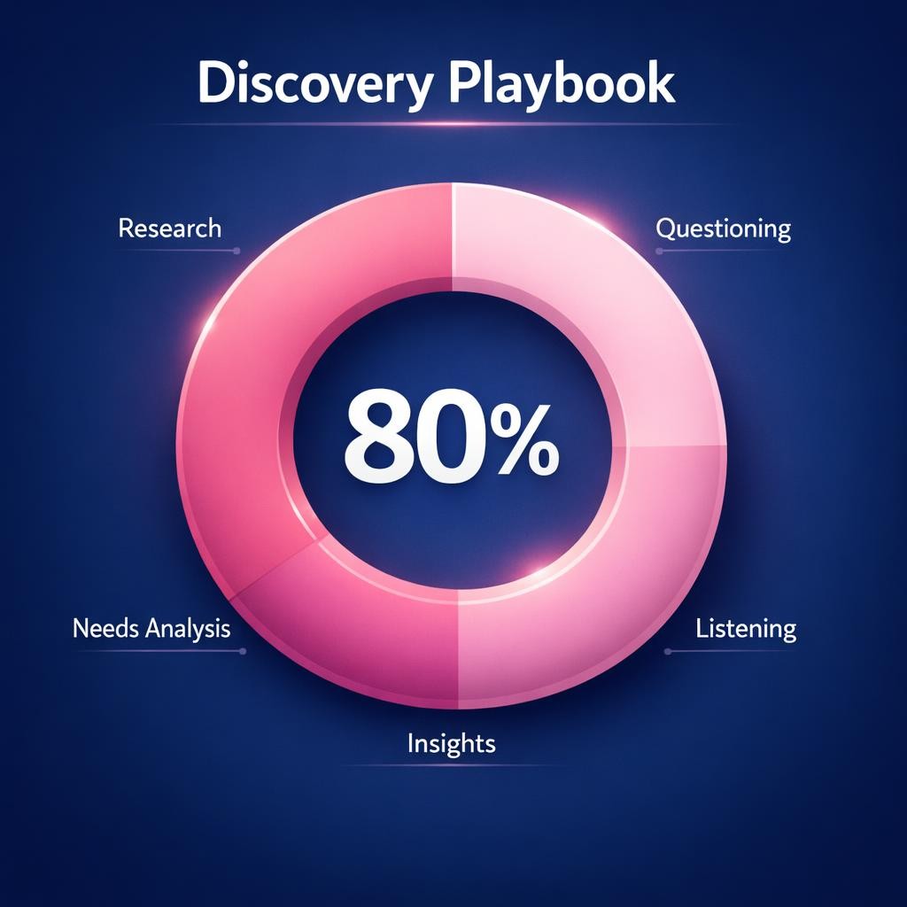 Discovery Playbook — key stats, steps and framework infographic for B2B revenue teams | Revspire