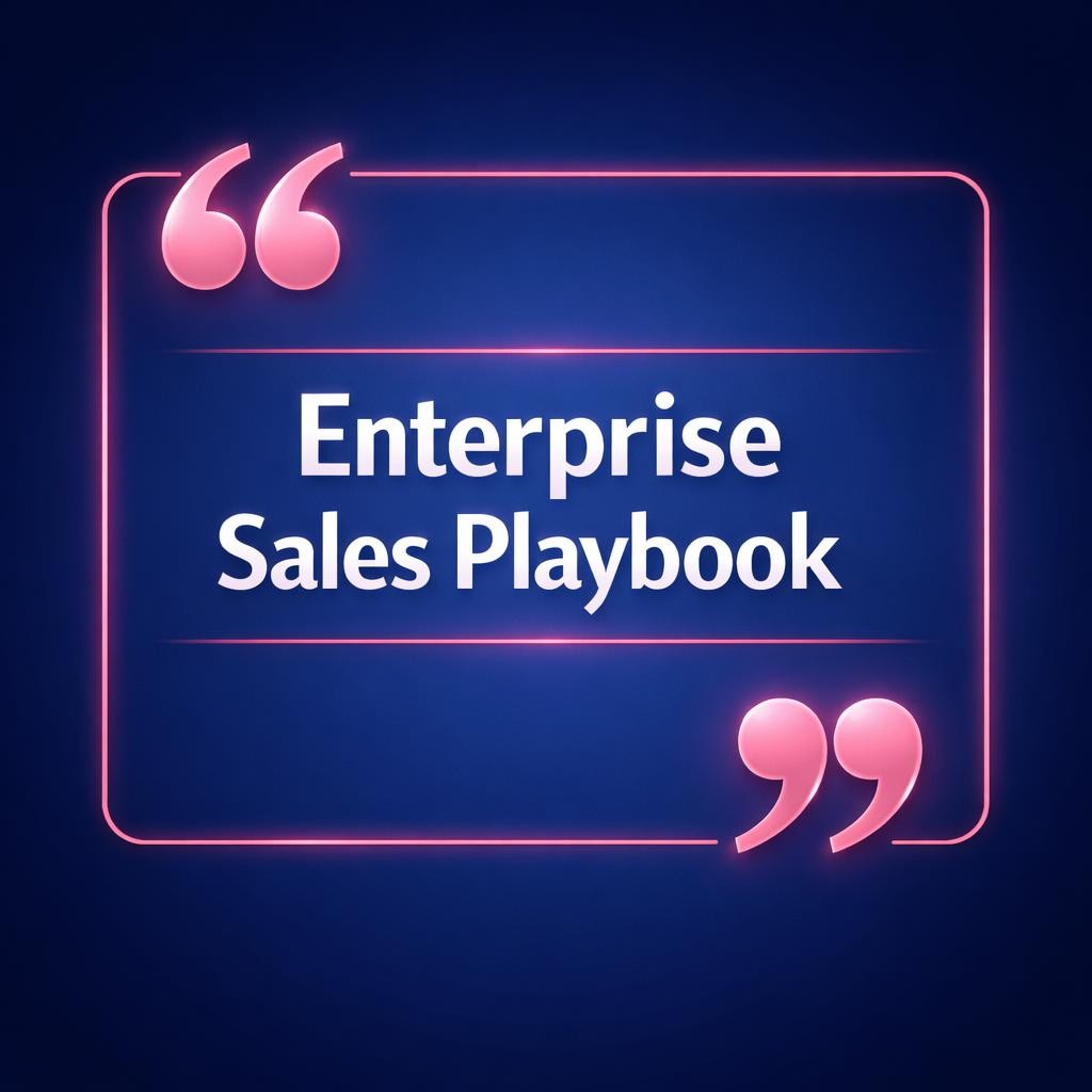 Enterprise Sales Playbook — key stats, steps and framework infographic for B2B revenue teams | Revspire