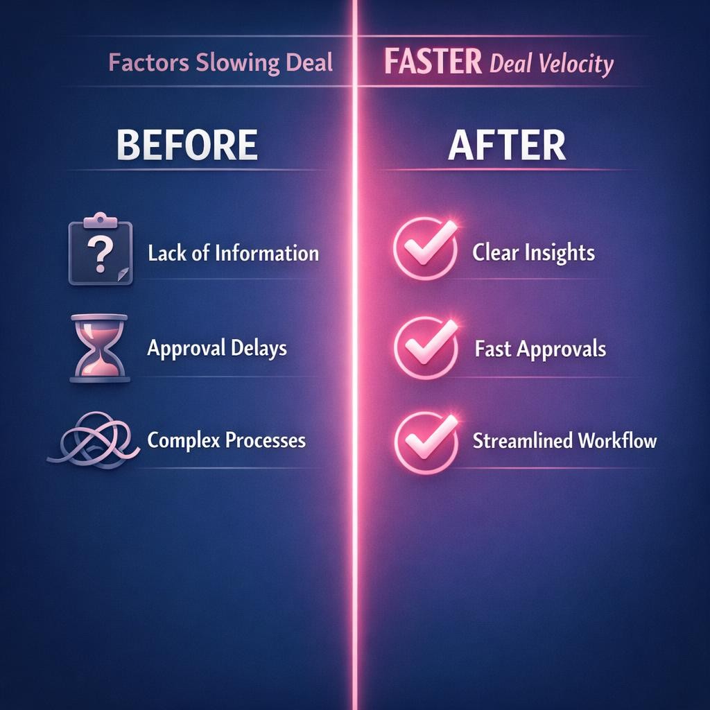 Factors Slowing Deal Velocity — key stats, steps and framework infographic for B2B revenue teams | Revspire