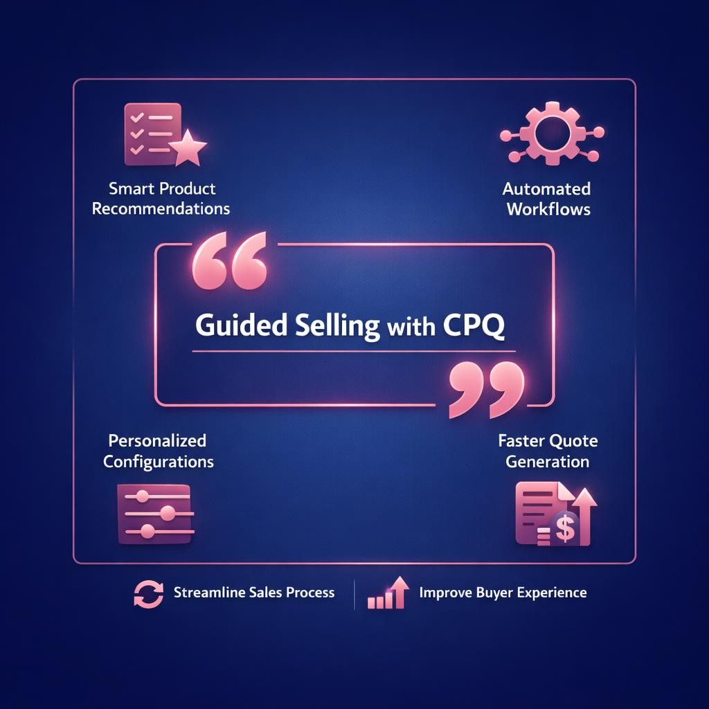 Guided Selling with CPQ — key stats, steps and framework infographic for B2B revenue teams | Revspire