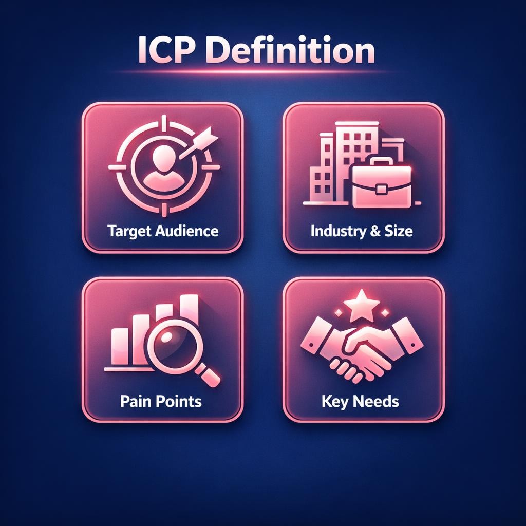 ICP Definition — key stats, steps and framework infographic for B2B revenue teams | Revspire