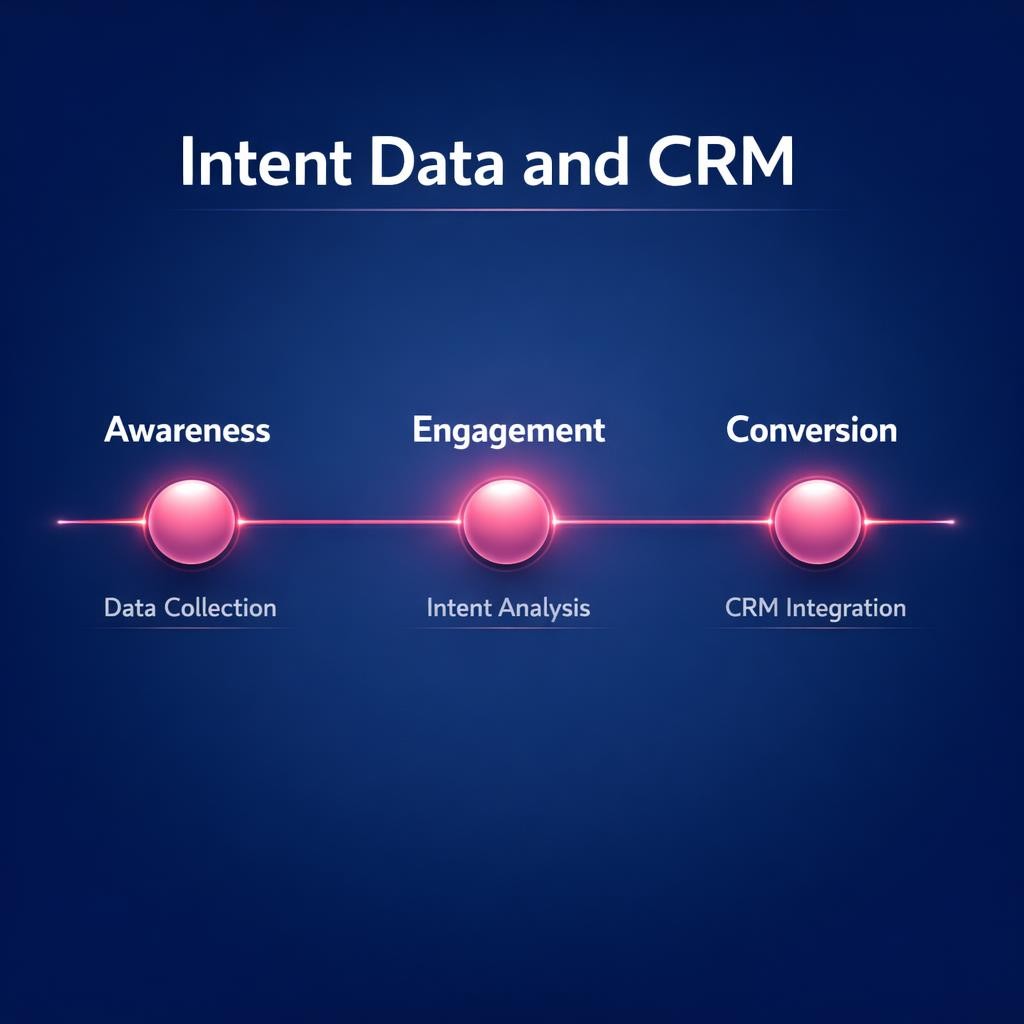Intent Data and CRM — key stats, steps and framework infographic for B2B revenue teams | Revspire