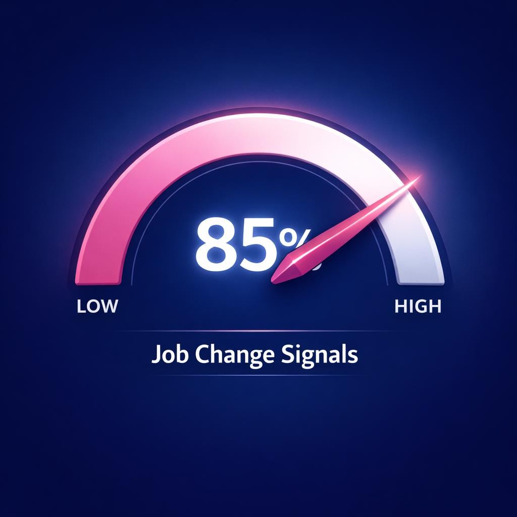 Job Change Signals — key stats, steps and framework infographic for B2B revenue teams | Revspire