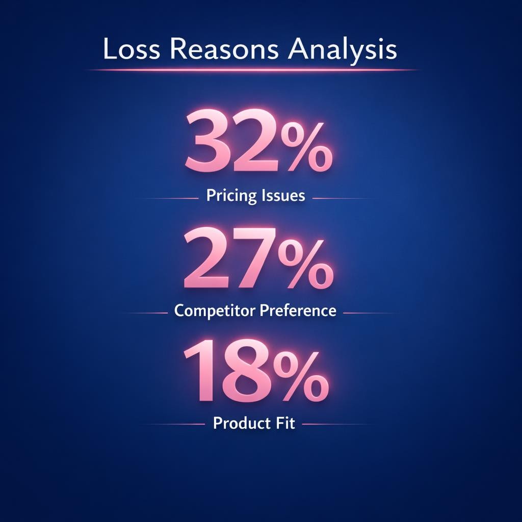 Loss Reasons Analysis — key stats, steps and framework infographic for B2B revenue teams | Revspire