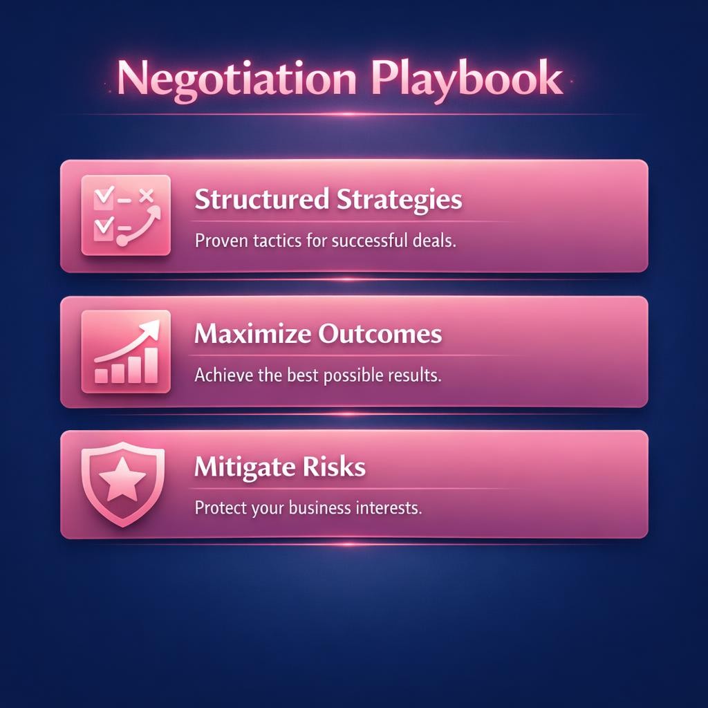 Negotiation Playbook — key stats, steps and framework infographic for B2B revenue teams | Revspire