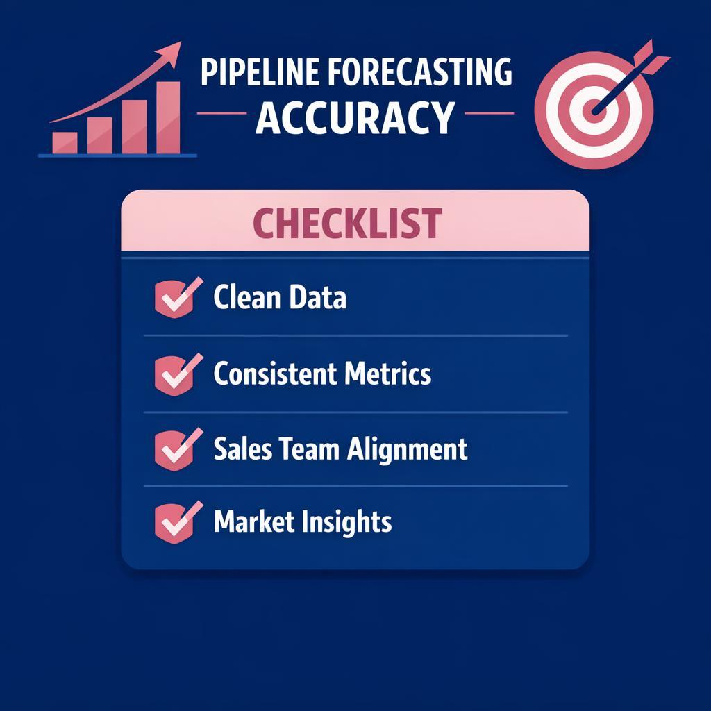 Pipeline Forecasting Accuracy — key stats, steps and framework infographic for B2B revenue teams | Revspire