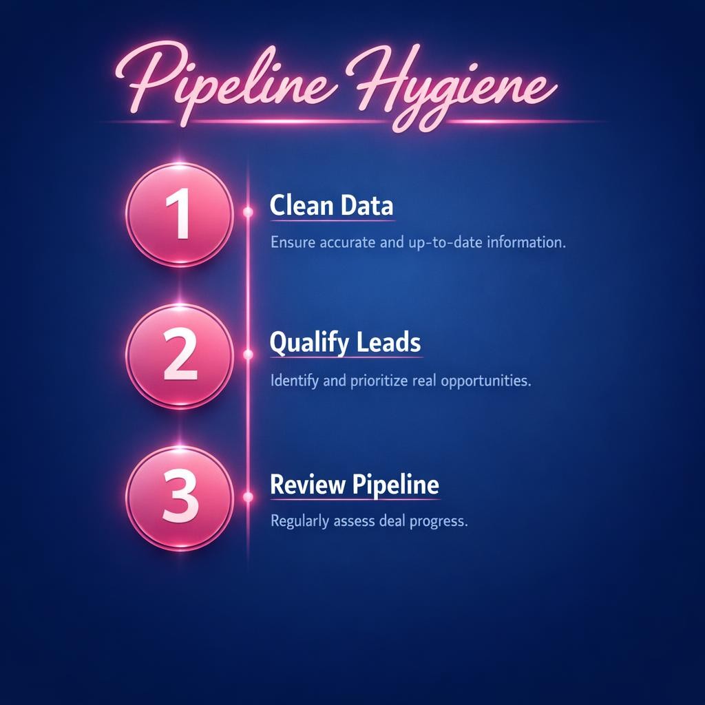 Pipeline Hygiene — key stats, steps and framework infographic for B2B revenue teams | Revspire