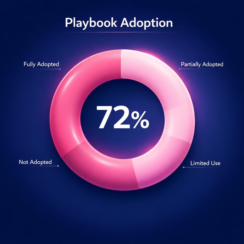Playbook Adoption — key stats, steps and framework infographic for B2B revenue teams | Revspire
