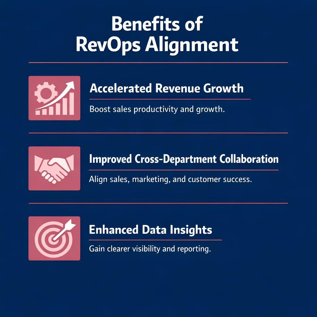 RevOps Alignment — key stats, steps and framework infographic for B2B revenue teams | Revspire